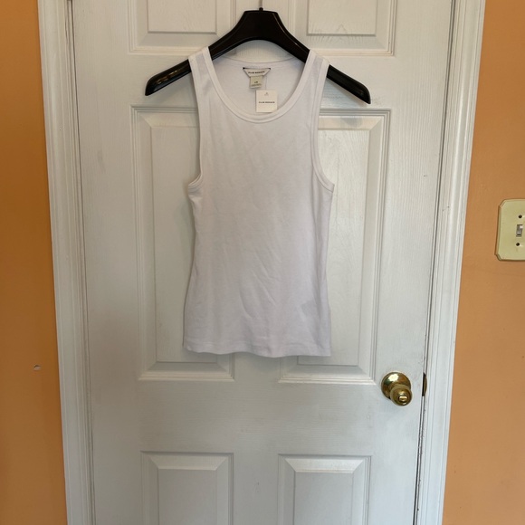 Club Monaco Ivory Ribbed Racerback Tank - Picture 3 of 8
